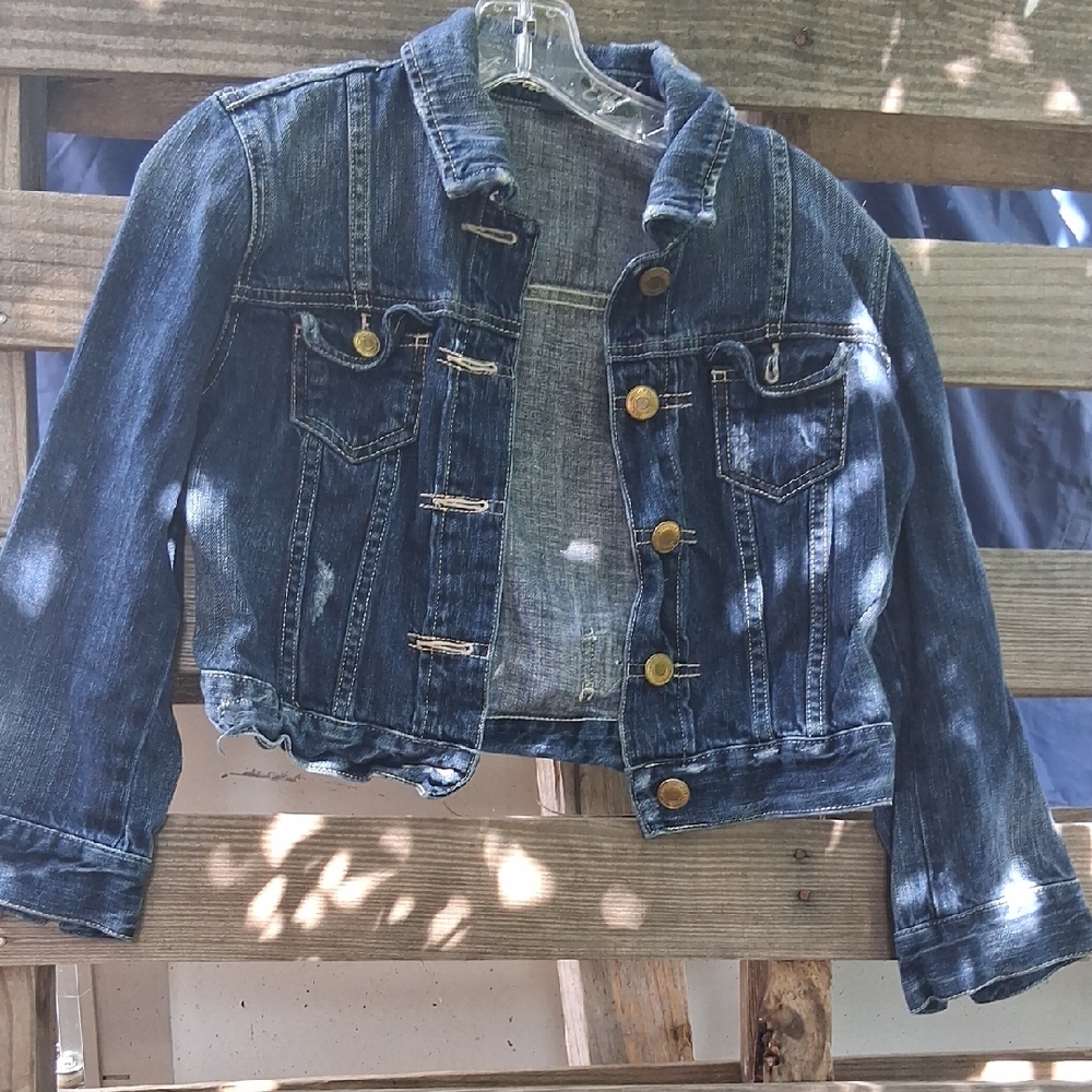 American Eagle Outfitters Dark Blue Denim Jacket